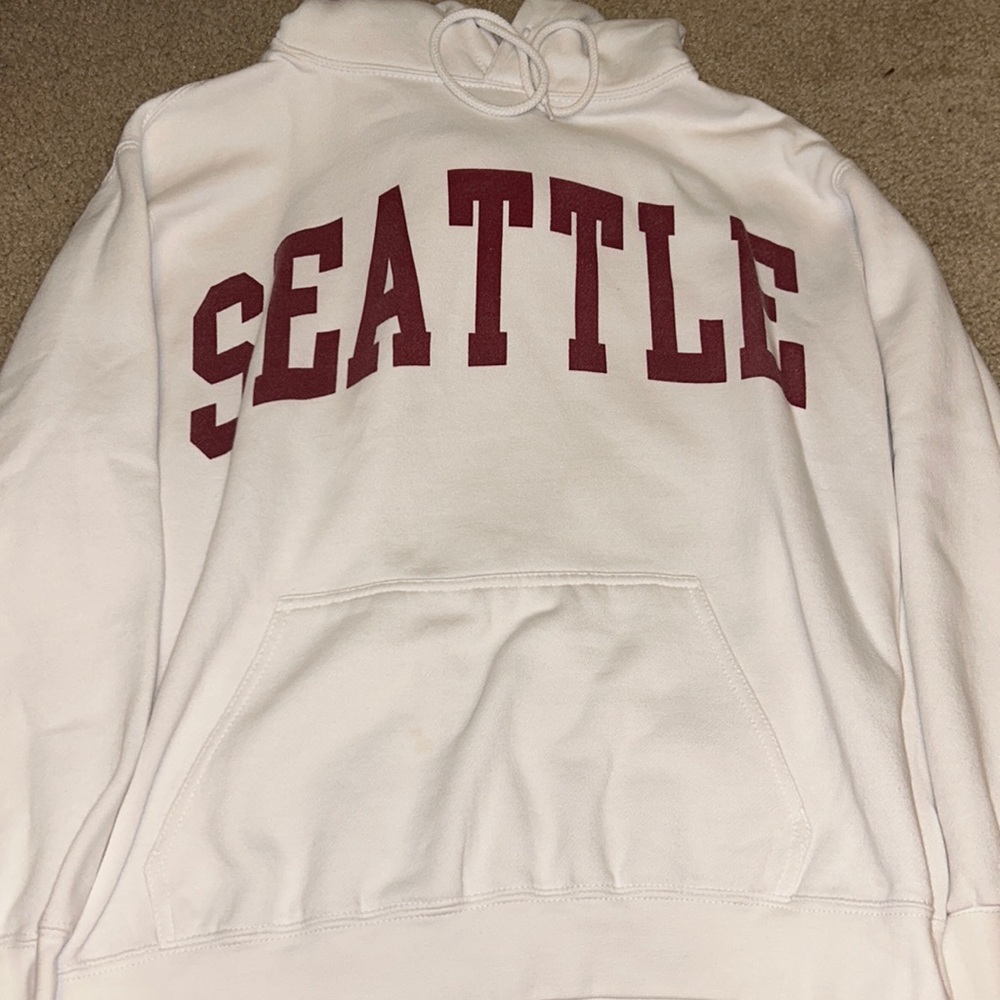 Brandy Melville White Seattle Hoodie